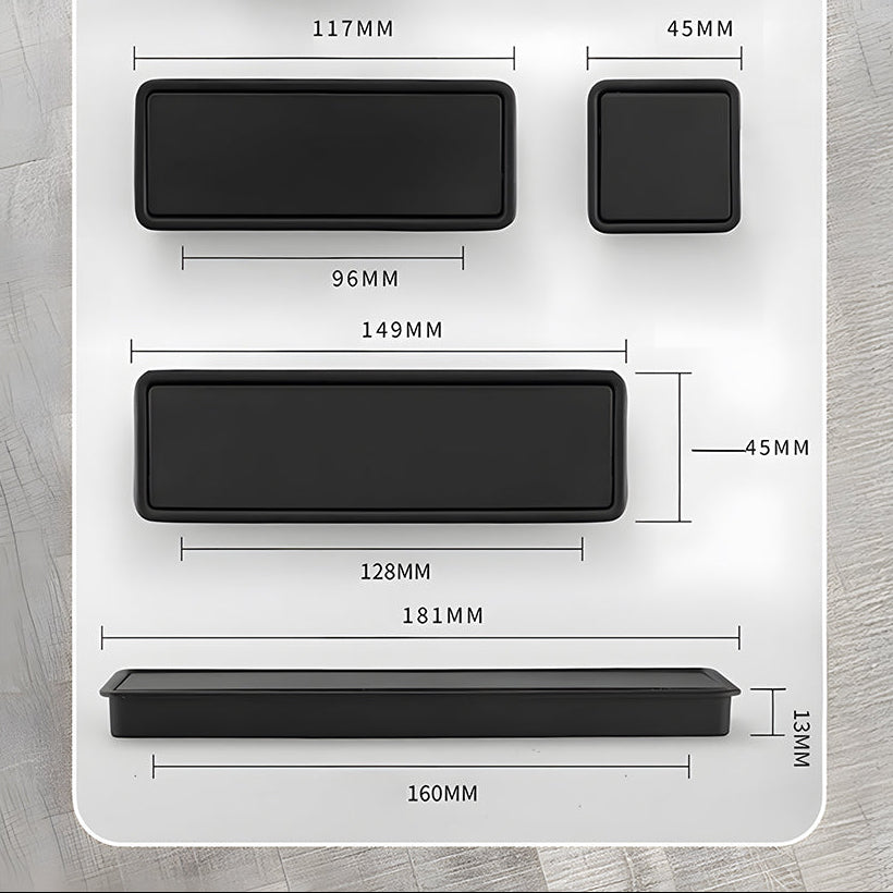 Modern Rectangular & Square Recessed Cupboard Handles
