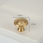 Modern Reeded Brass T-Bar Wardrobe Handles and Knobs