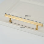 Modern Reeded Brass T-Bar Wardrobe Handles and Knobs