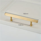 Modern Reeded Brass T-Bar Wardrobe Handles and Knobs
