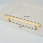 Modern Reeded Brass T-Bar Wardrobe Handles and Knobs