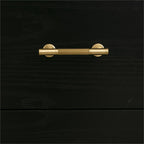 Modern Reeded Solid Brass T-Bar Drawer Handles & Knobs