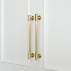 Modern Reeded Solid Brass T-Bar Drawer Handles & Knobs