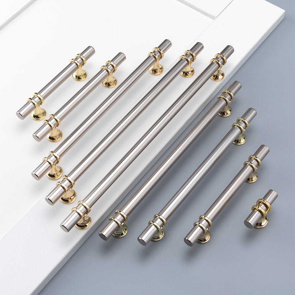 Modern Ringed T-Bar Drawer Handles & Knobs