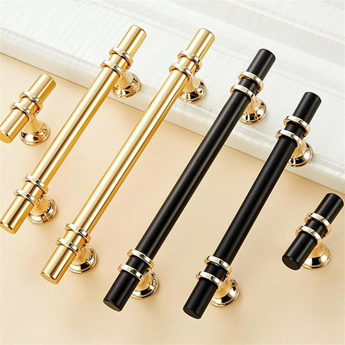 Modern Ringed T-Bar Drawer Handles & Knobs