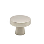 Modern Round Brushed Nickel Drawer Knobs