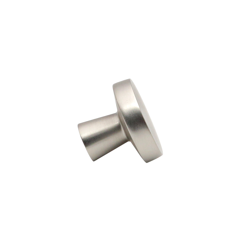 Modern Round Brushed Nickel Drawer Knobs