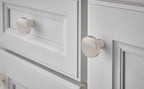 Modern Round Brushed Nickel Drawer Knobs
