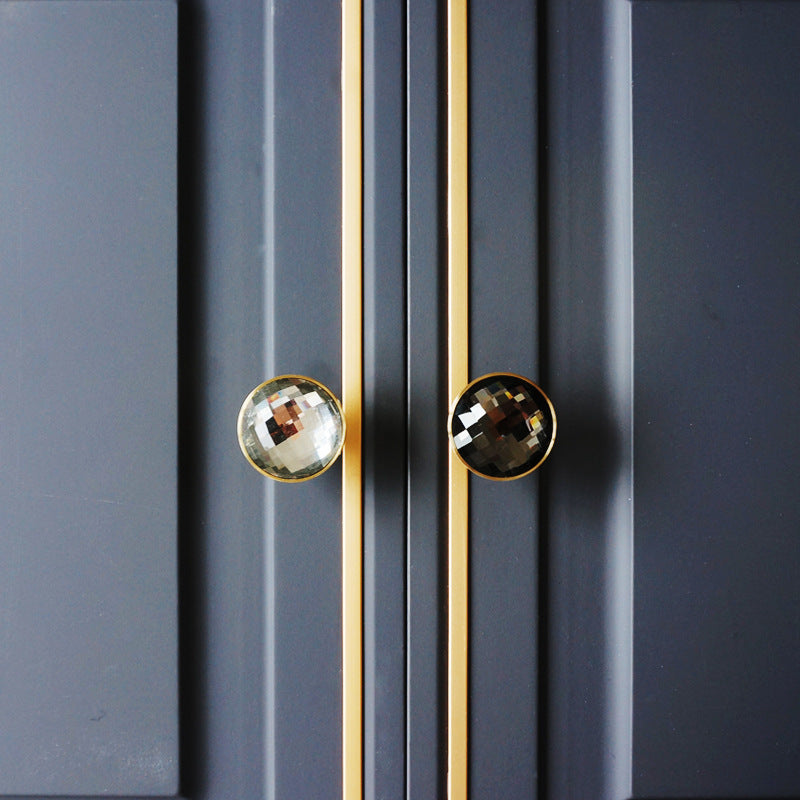 Modern Round Coloured Crystal Cupboard Knobs