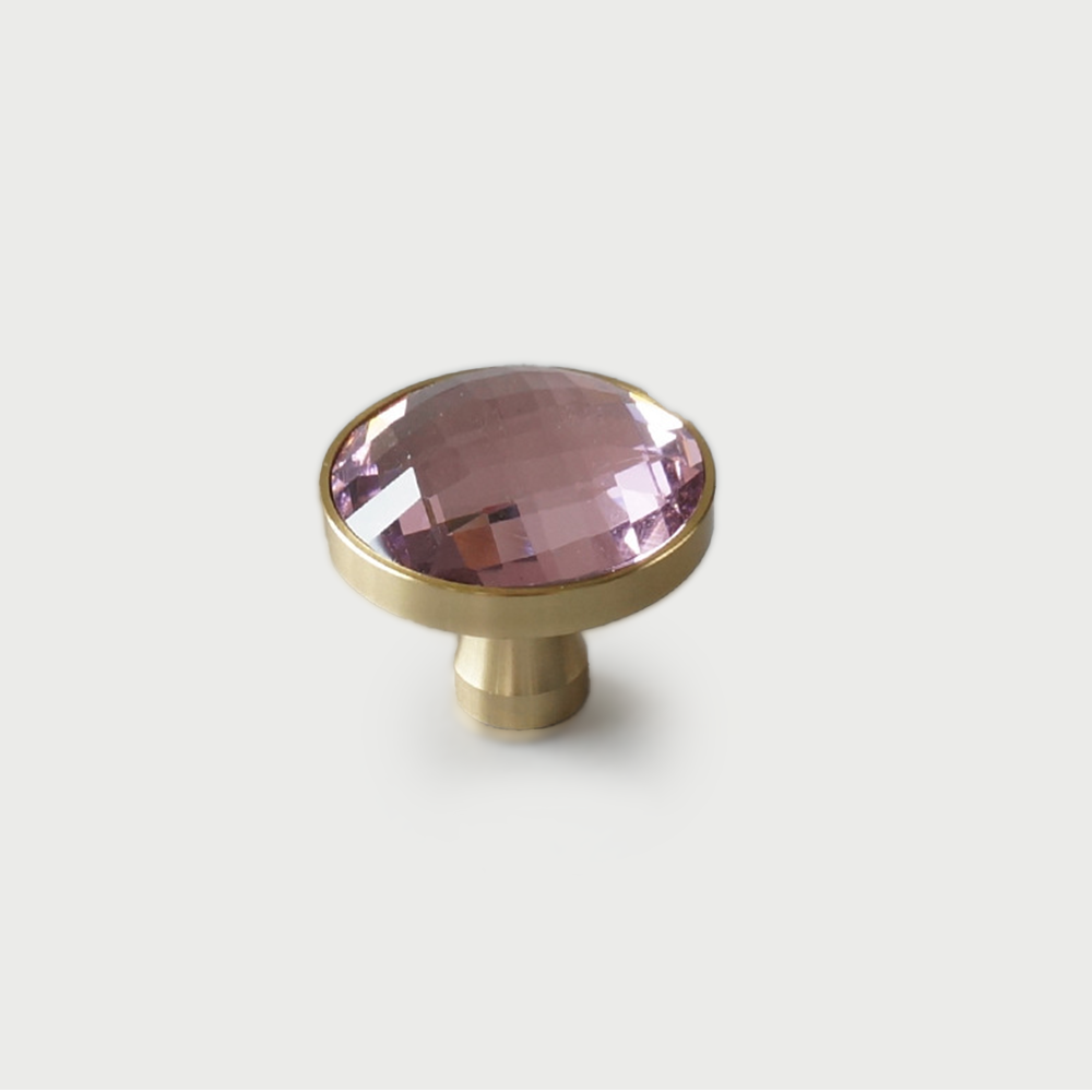 Modern Round Coloured Crystal Cupboard Knobs