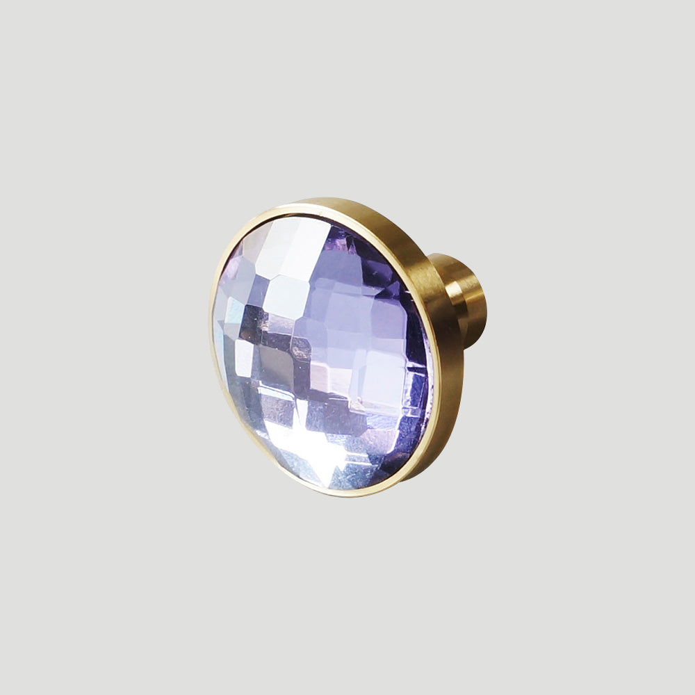 Modern Round Coloured Crystal Cupboard Knobs
