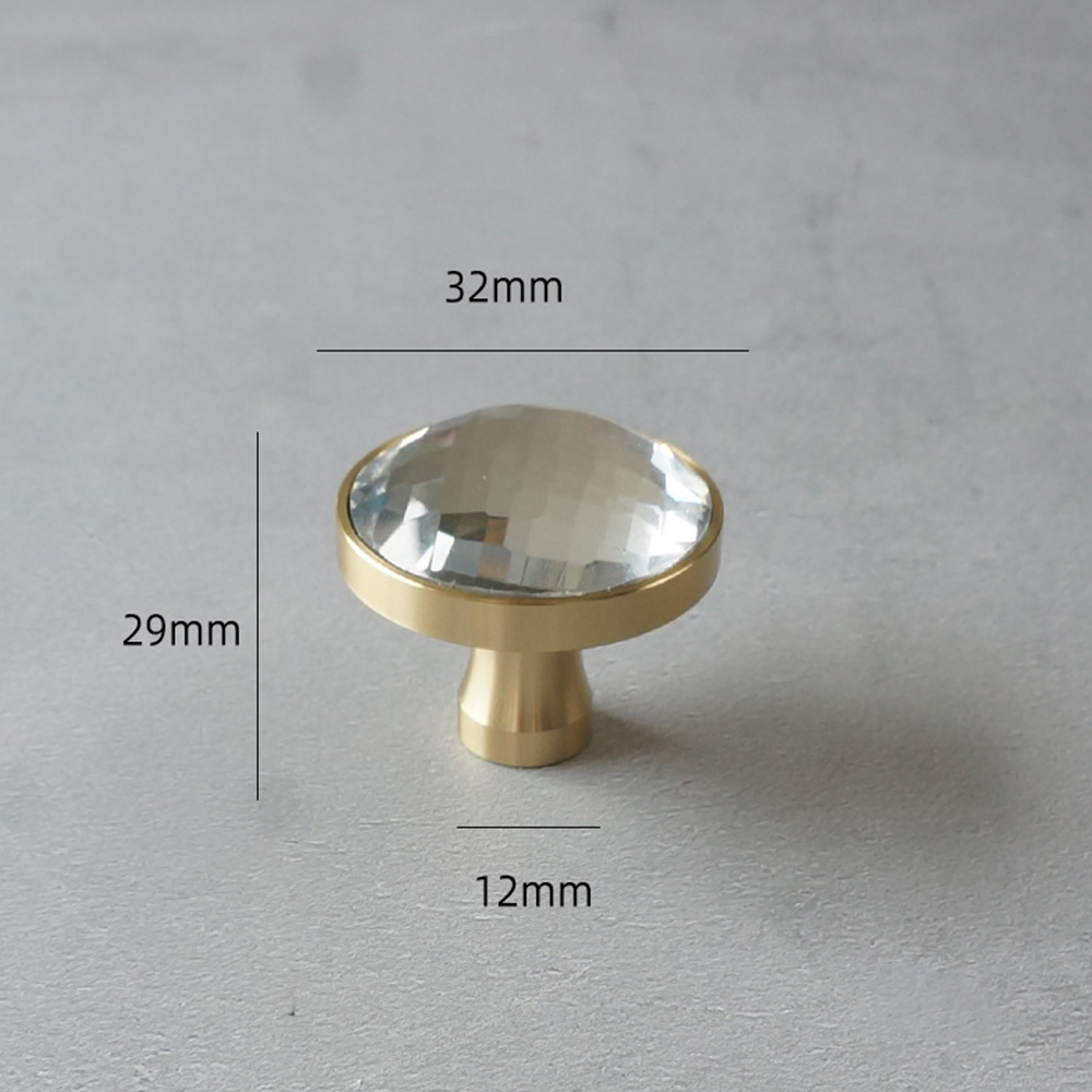 Modern Round Coloured Crystal Cupboard Knobs