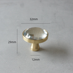 Modern Round Coloured Crystal Cupboard Knobs