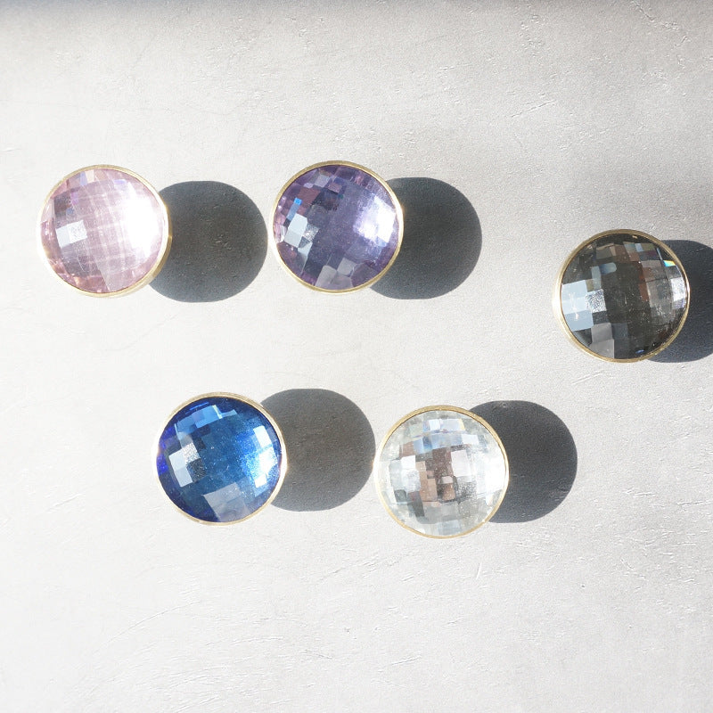 Modern Round Coloured Crystal Cupboard Knobs
