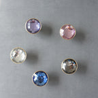 Modern Round Coloured Crystal Cupboard Knobs