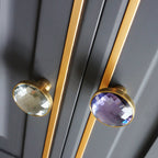 Modern Round Coloured Crystal Cupboard Knobs
