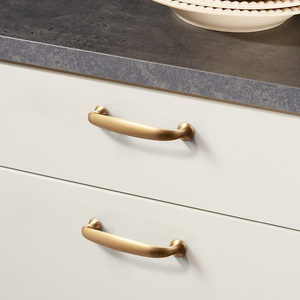 Modern Round-Foot Cupboard D Handles & Ringed Knobs