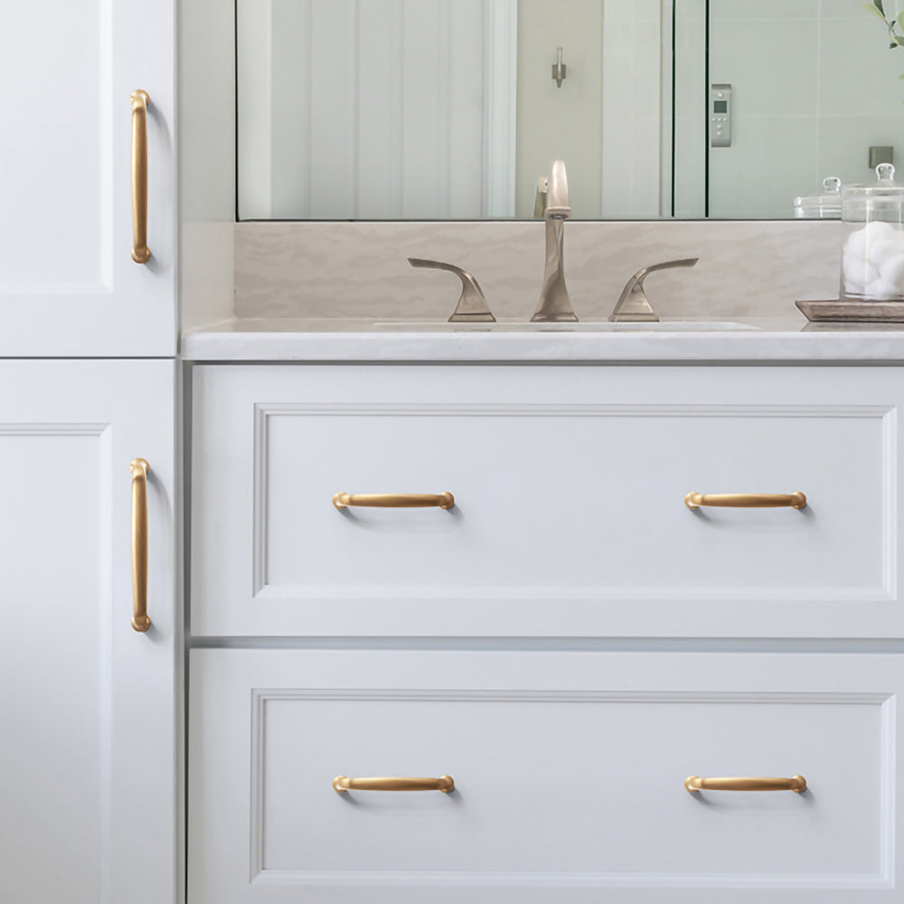 Modern Round-Foot Cupboard D Handles & Ringed Knobs