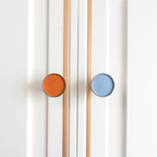 Modern Round Leather Cupboard Knobs