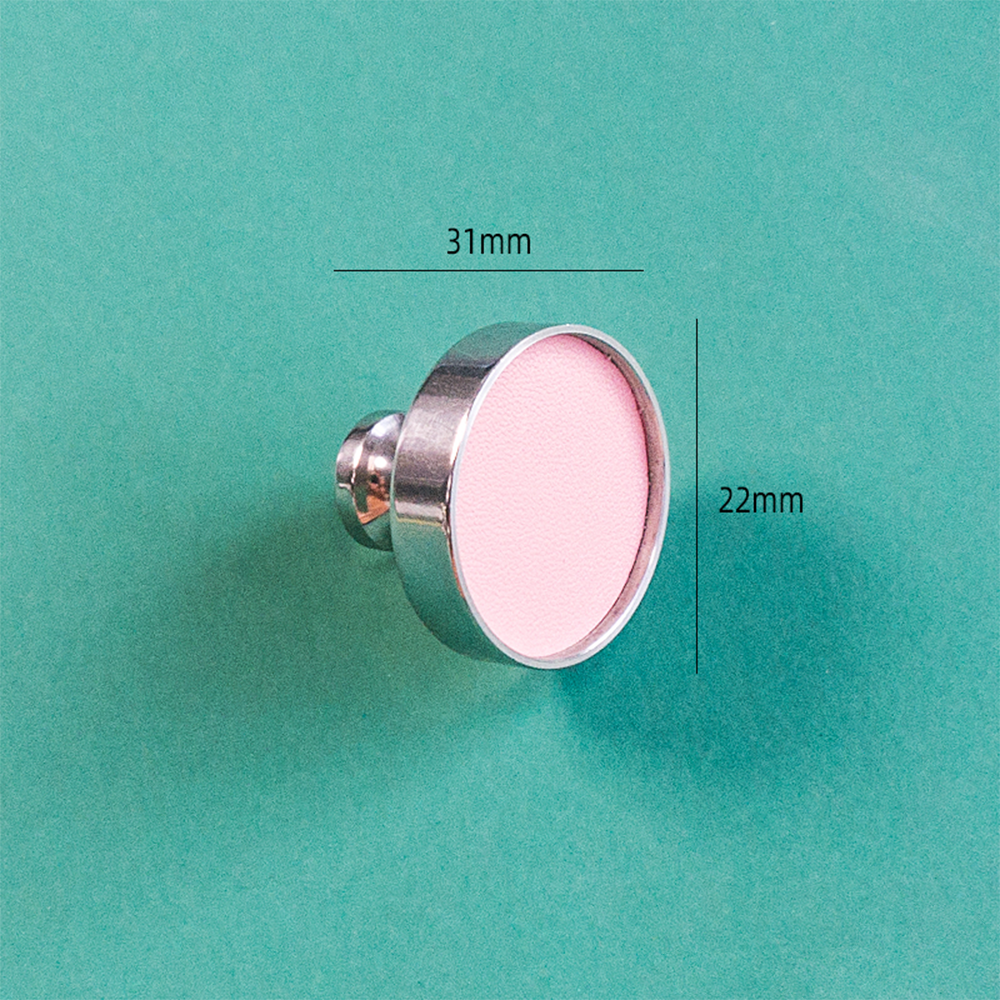 Modern Round Leather Cupboard Knobs