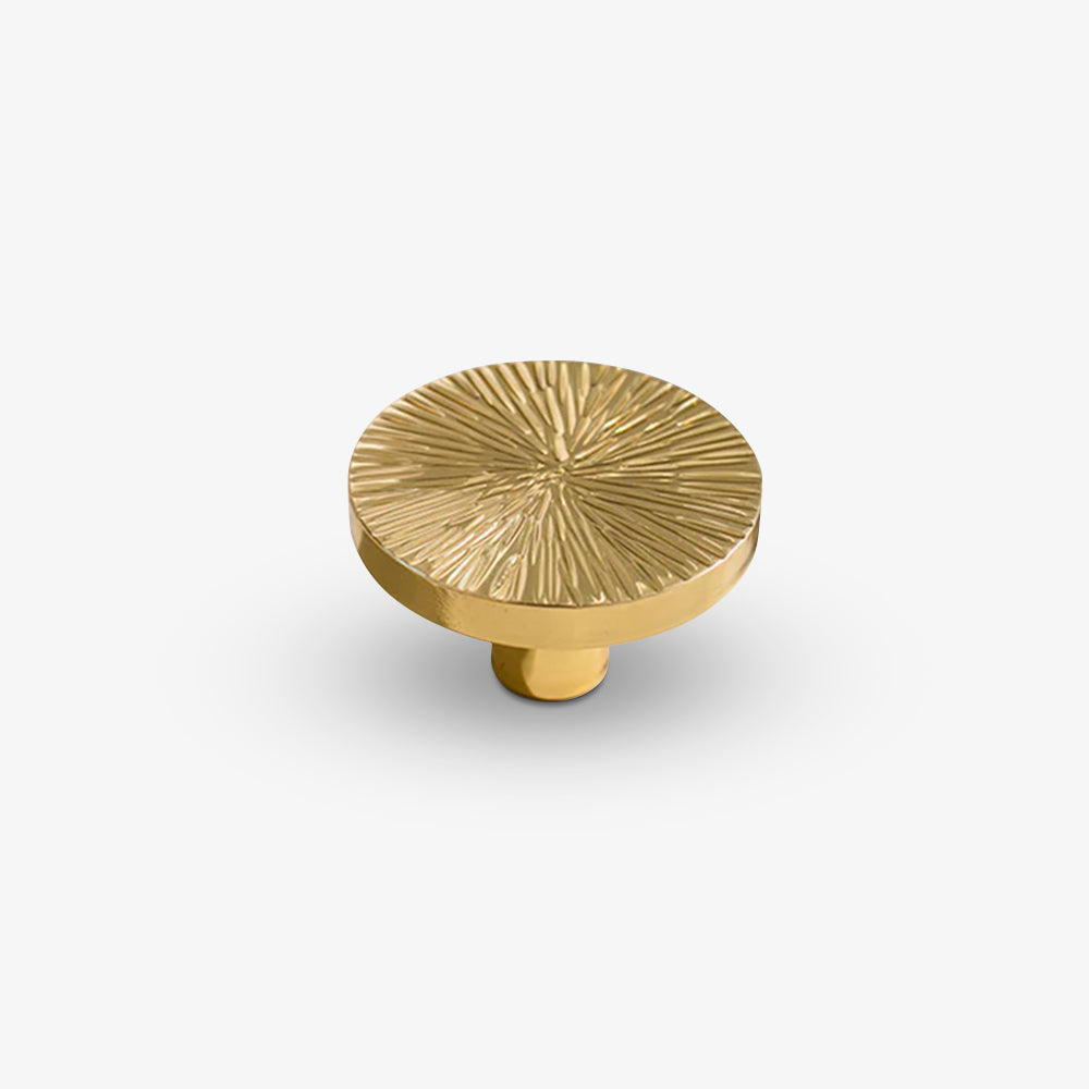Modern Round Textured Solid Brass Cupboard Knobs