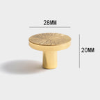 Modern Round Textured Solid Brass Cupboard Knobs