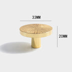 Modern Round Textured Solid Brass Cupboard Knobs
