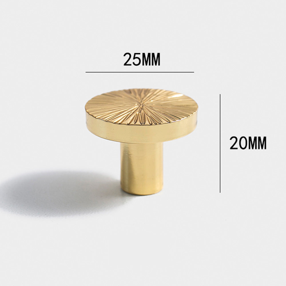 Modern Round Textured Solid Brass Cupboard Knobs