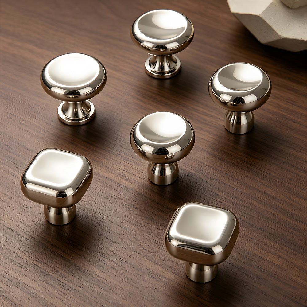 Modern Round & Square Concave Cupboard Knobs
