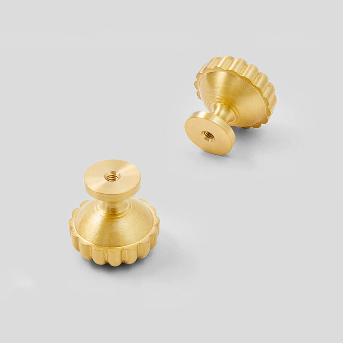 Modern Round and T-Bar Gold Cupboard Knobs
