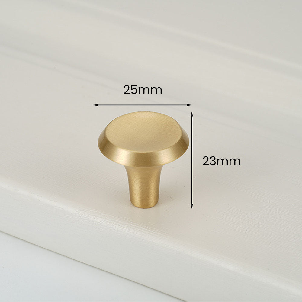 Modern Round and T-Bar Gold Cupboard Knobs