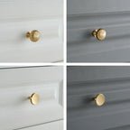 Modern Round and T-Bar Gold Cupboard Knobs