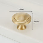 Modern Round and T-Bar Gold Cupboard Knobs