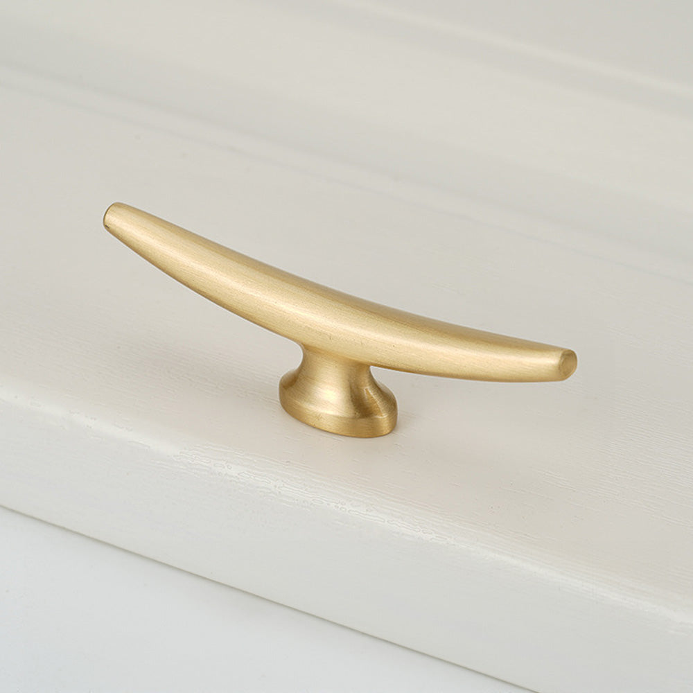 Modern Round and T-Bar Gold Cupboard Knobs