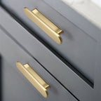 Modern Rounded-End Flat Bar Cupboard Handles & Knobs