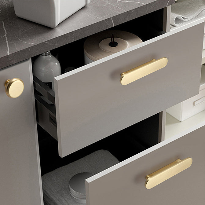 Modern Rounded-End Flat Bar Cupboard Handles & Knobs