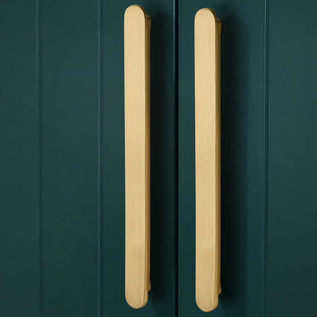 Modern Rounded-End Flat Bar Cupboard Handles & Knobs
