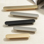 Modern Rounded-End Flat Bar Cupboard Handles & Knobs
