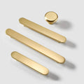 Modern Rounded-End Flat Bar Cupboard Handles & Knobs