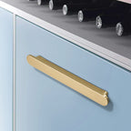 Modern Rounded-End Flat Bar Cupboard Handles & Knobs