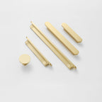 Modern Rounded Flat Bar Solid Brass Cupboard Handles