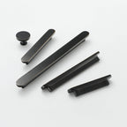 Modern Rounded Flat Bar Solid Brass Cupboard Handles
