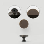 Modern Rounded Flat Bar Solid Brass Cupboard Handles