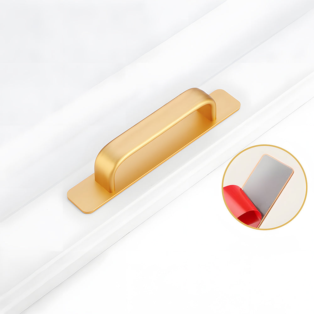 Modern Self-Adhesive D Cupboard Handles with Backplate