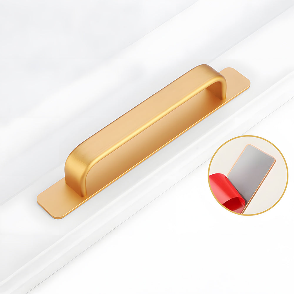 Modern Self-Adhesive D Cupboard Handles with Backplate