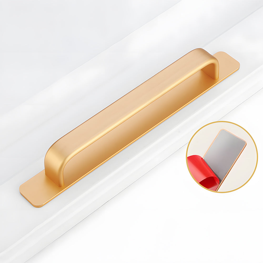 Modern Self-Adhesive D Cupboard Handles with Backplate