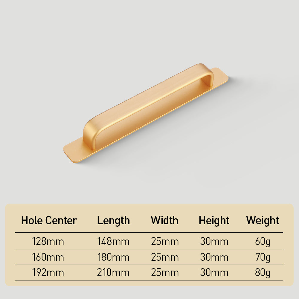 Modern Self-Adhesive D Cupboard Handles with Backplate