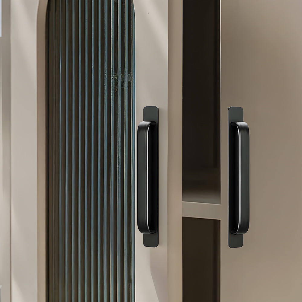 Modern Self-Adhesive D Cupboard Handles with Backplate