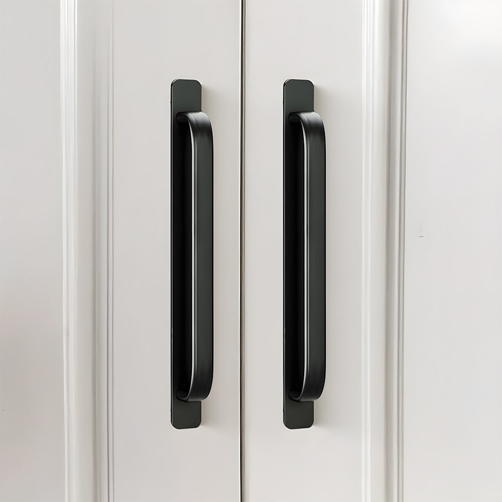 Modern Self-Adhesive D Cupboard Handles with Backplate