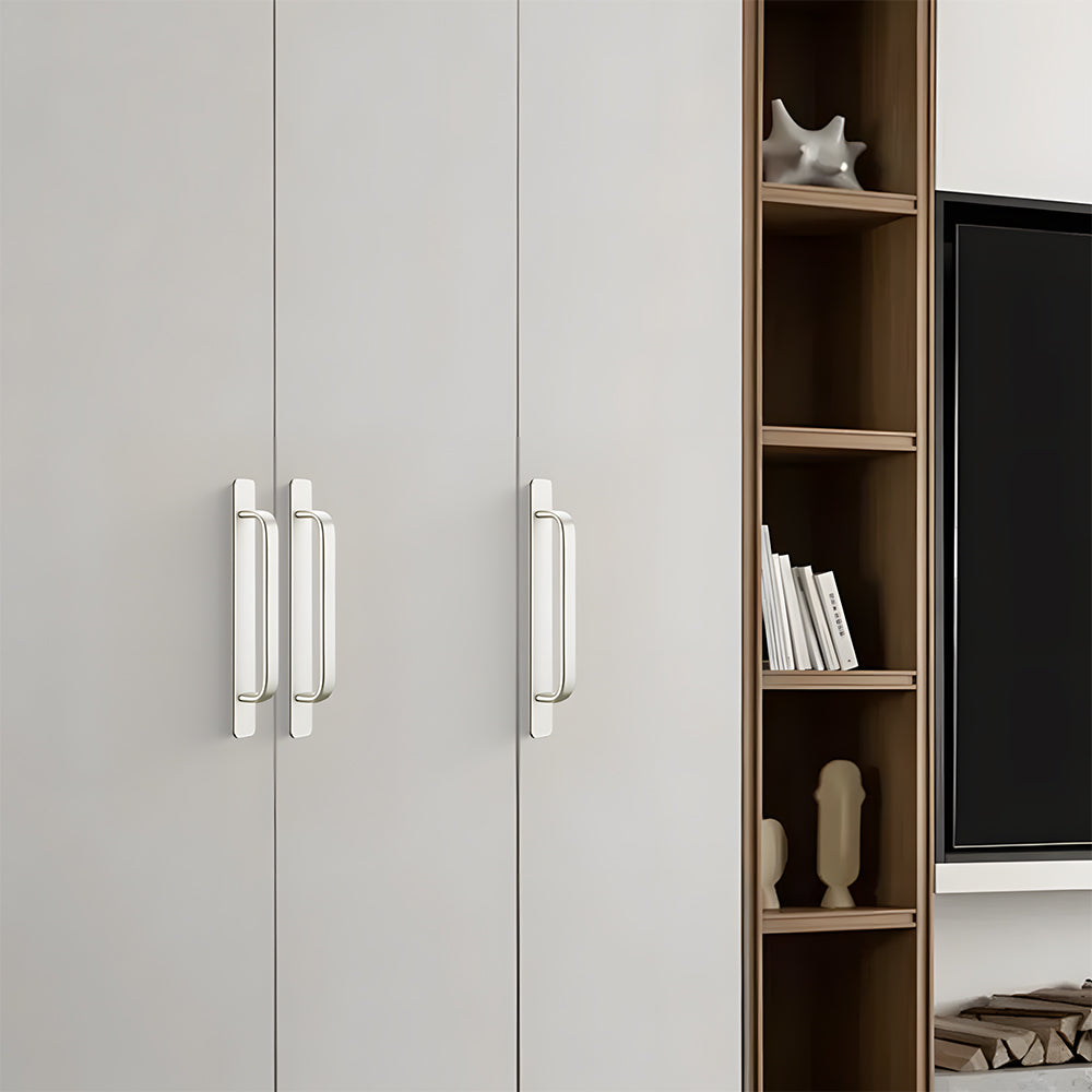 Modern Self-Adhesive D Cupboard Handles with Backplate